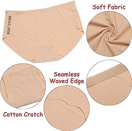 Women's Ice Silk Blend Invisible Lines No Show Hipster Panty (Pack of 5)