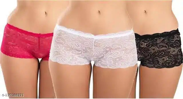 Net Briefs for Women (Multicolor, 10XL) (Set of 3)