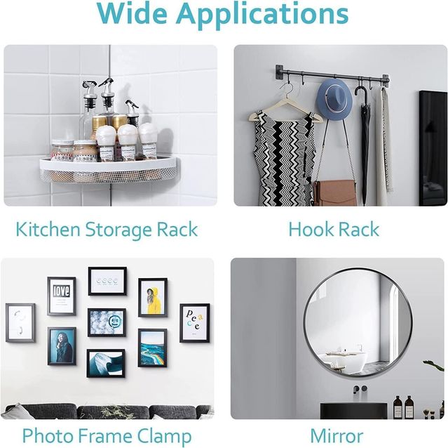 Wall Mount Screw Hooks for Kitchen Bathroom Bedroom Living Room 20 Pcs